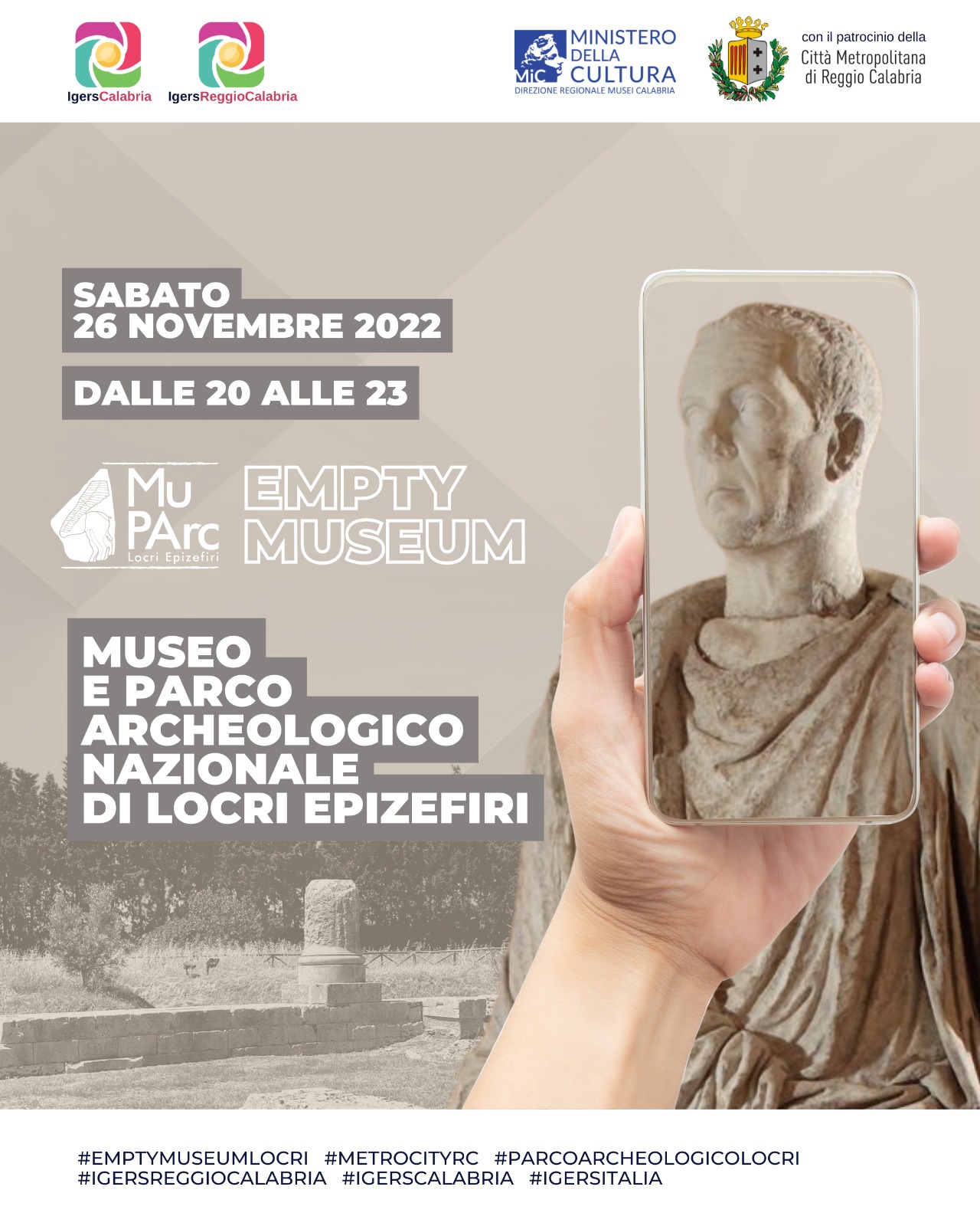 #EmpytMuseum al Museo e  Parco archeologico nazionale di Locri